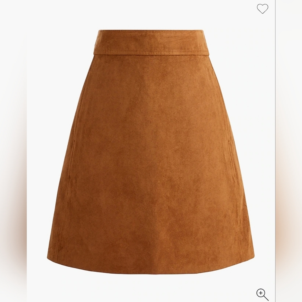 ❤️ NWOT! J CREW FACTORY A-LINE FAUX SUEDE MINI SKIRT, 8 AND 10 - Picture 4 of 12